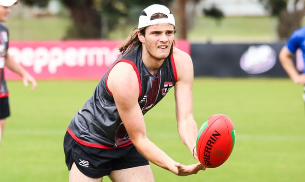 Hunter-620.jpg Correctly pick which numbers our new recruits will wear in 2018 for your chance to win a St Kilda signed guernsey. - St Kilda,St Kilda Saints,Hunter Clark,Logan Austin,Oscar Clavarino,Ben Paton,Doulton Langlands,Nick Coffield
